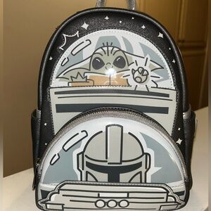 Glow In The Dark Grogu & Mandalorian Loungefly